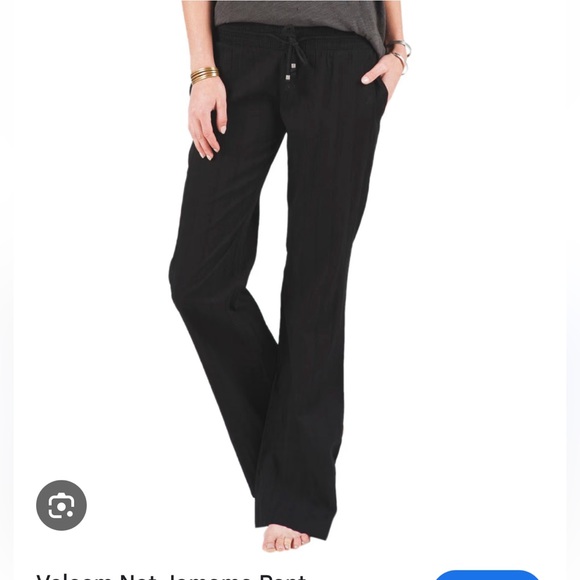 Volcom Black Elastic Waist Pants - Picture 1 of 6
